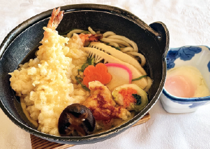 海老天鍋焼きうどん・蕎麦