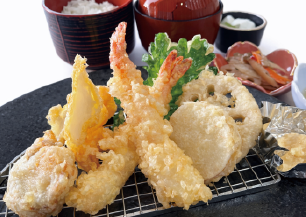 海の幸と冬野菜の天ぷら御膳