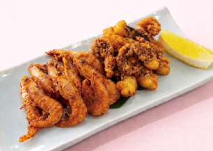 蛸と甘海老の唐揚げ